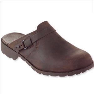 TEVA Brown Nubuck Delavina Leather Mule Clog 8